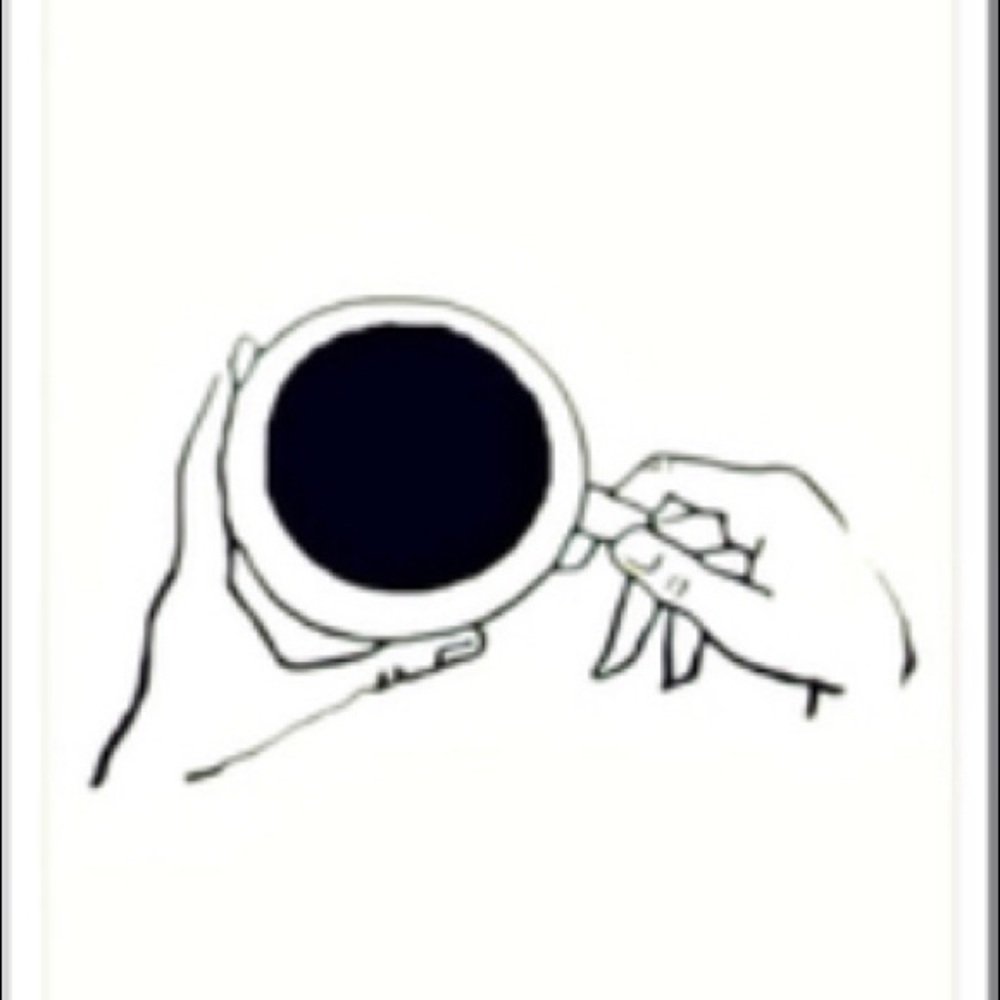 Coffee drawing sticker